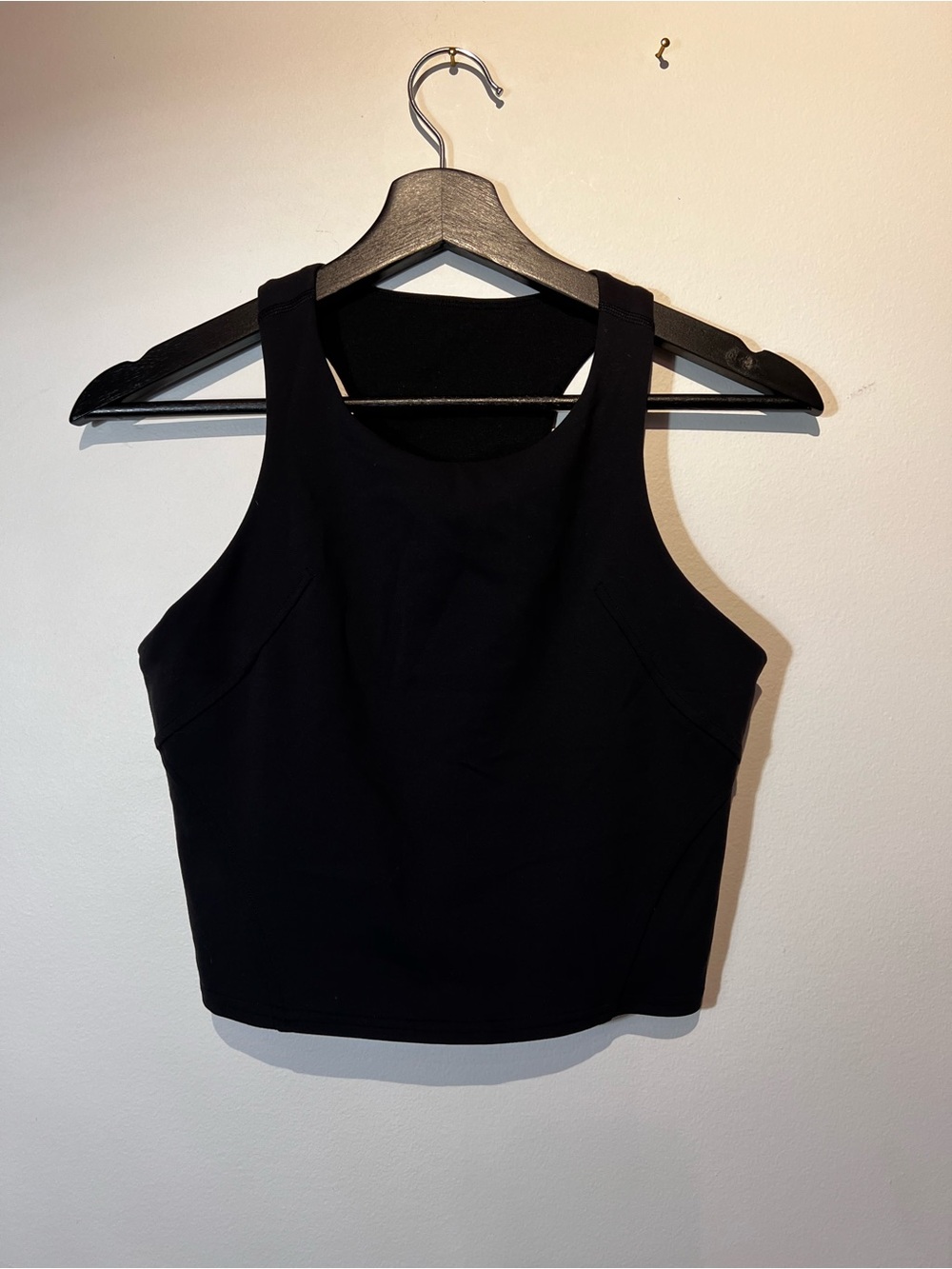 lululemon athletica Black Cropped Racerback Tank